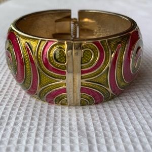 Metal Cuff Bracelet with Hinge